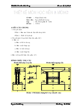 Đề tài Thiết kế môn học nền và móng (bài tham khảo 5)