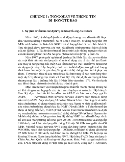Đề tài Tổng quan về thông tin di động
