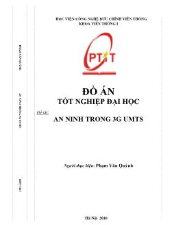 Đồ án An ninh trong 3G UMTS