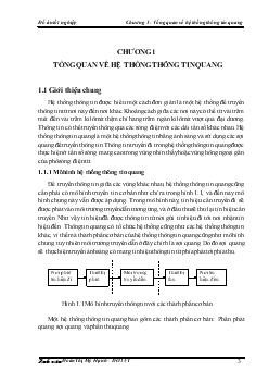 Đồ án Các phần tử quang điện trong thông tin quang
