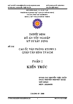 Đồ án Cao ốc văn phòng Etown 3 quận Tân Bình thành phố Hồ Chí Minh
