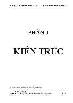 Đồ án Công trình nhà hàng – khách sạn Châu Phố