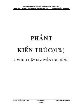 Đồ án Thiết kế Chung cư lô A khu tái định cư Thành Mỹ Lợi