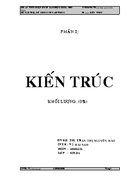 Đồ án Thiết kế chung cư Nam Trung