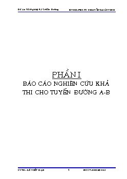 Đồ án Thiết kế đường qua hai điểm A-B