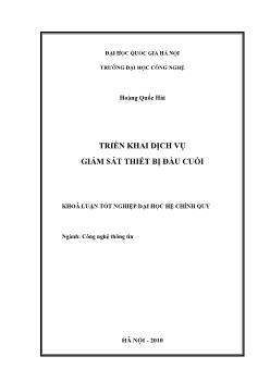 Khóa luận Triển khai dịch vụ giám sát thiết bị đầu cuối