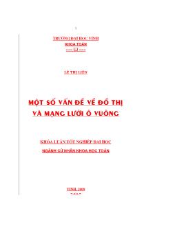 Khóa luận Một số vấn đề về đô thị và mạng lưới ô vuông