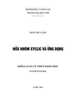 Khóa luận Nửa nhóm Xyclic và ứng dụng