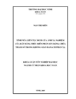 Khóa luận Tính nửa liên tục dưới của ánh xạ nghiệm của bất đẳng thức biến phân suy rộng chứa tham số trong không gian banach phản xạ