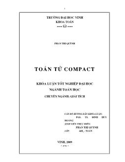 Khóa luận Toán tử compact