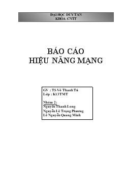 Báo cáo Hiệu năng mạng