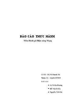 Đề tài Đánh giá hiệu năng mạng (bài tham khảo 10)