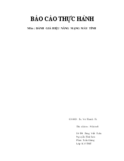 Đề tài Đánh giá hiệu năng mạng (bài tham khảo 6)