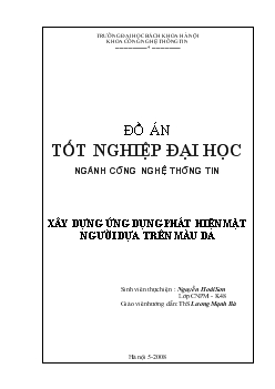 Đồ án Xây dựng ứng dụng phát hiện mặt người dựa trên màu da