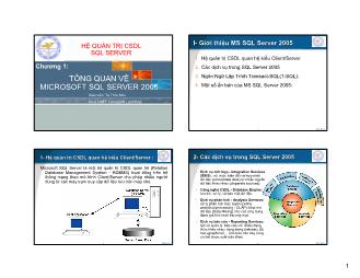 Bài giảng Hệ quản trị cơ sở dữ liệu SQL Server