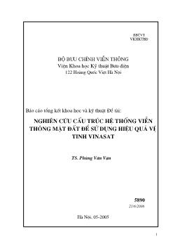 Đề tài Nghiên cứu cấu trúc hệ thống viễn thông mặt đất để sử dụng hiệu quả vệ tinh vinasat
