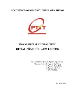 Đề tài Tìm hiểu ARM LPC2378