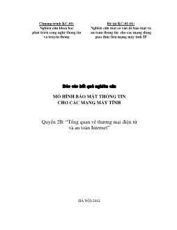 Đề tài Tổng quan về thương mại điện tử và an toàn Internet
