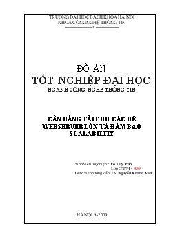 Đồ án Cân bằng tải cho các hệ webserver lớn và đảm bảo scalability