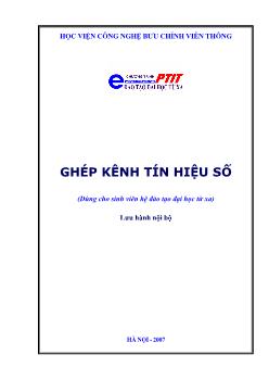 Giáo trình Ghép kênh tín hiệu số