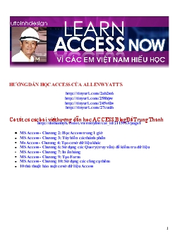 Hướng dẫn học ACCESS