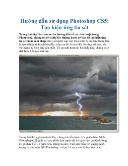 Hướng dẫn sử dụng Photoshop CS5: Tạo hiệu ứng tia sét