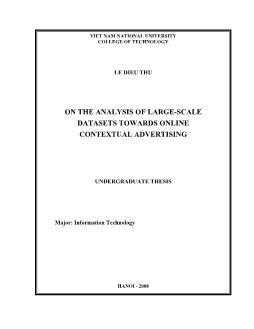 Khóa luận On the analysis of large-scale datasets towards online contextual advertising