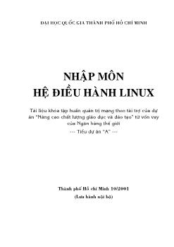 Nhập môn hệ điều hành Linux