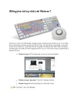 Những phím tắt hay nhất trên Windows 7