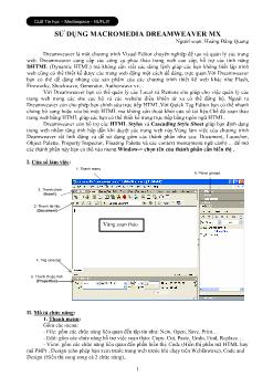 Sử dụng Macromedia Dreamweaver MX