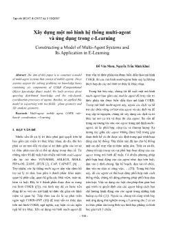 Xây dựng một mô hình hệ thống Multi-Agent và ứng dụng trong E-Learning