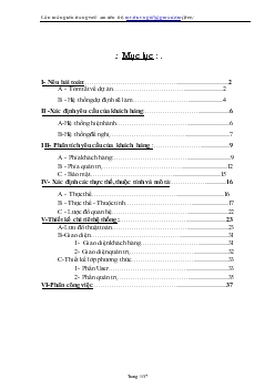 Đề tài Phân tích hệ thống quản lý khách hàng