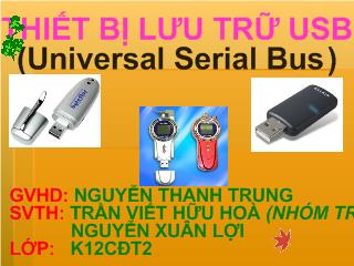 Đề tài Thiết bị lưu trữ USB (universal serial bus )