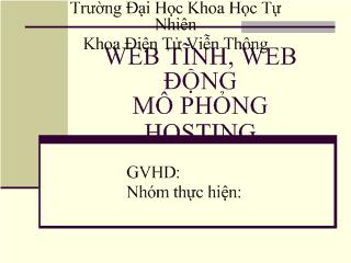 Đề tài Web tĩnh, web động mô phỏng hosting