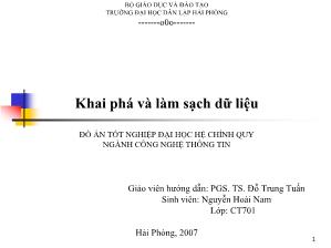 Đồ án Khai phá và làm sạch dữ liệu