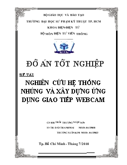 Đồ án Nghiên cứu hệ thống nhúng và xây dựng ứng dụng giao tiếp webcam