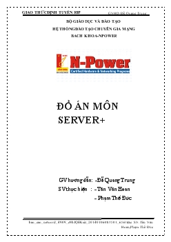 Đồ án Server+: Giao thức định tuyến RIP