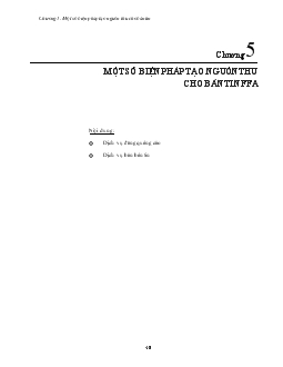Giáo án Một số biện pháp tạo nguồn thu cho bản tin