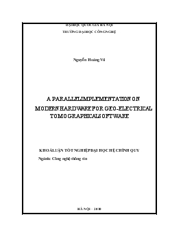 Khóa luận A parallel implementation on modern hardware for geo-Electrical tomographical software