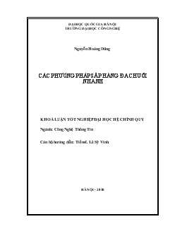Khóa luận Các phương pháp sắp hàng đa chuỗi nhanh