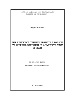 Khóa luận The research of using epad technology to support activities in administrative system