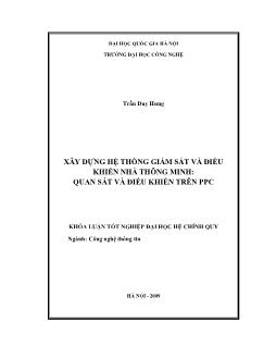 Khóa luận Xây dựng hệ thống giám sát và điều khiển nhà thông minh: quan sát và điều khiển trên PPC
