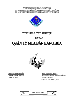 Luận văn Quản lý hệ thống mua bán hàng hóa