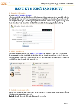 Tài liệu hướng dẫn sử dụng phần mềm Hotel Online