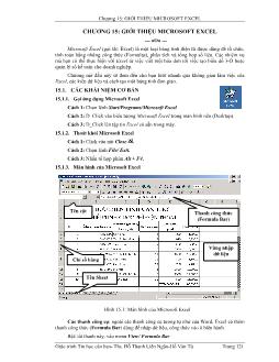 Bài giảng Giới thiệu Microsoft Excel