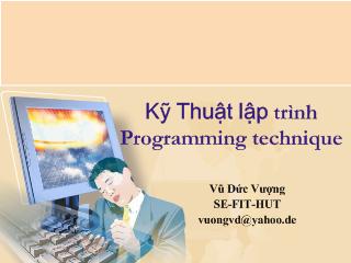 Bài giảng Kỹ Thuật lập trình - Programming technique