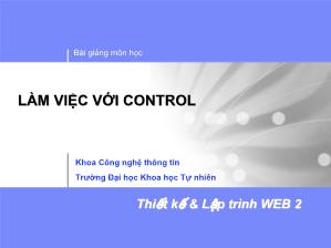 Bài giảng Làm việc với control