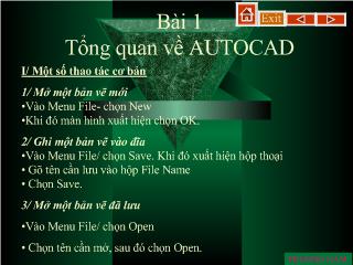 Bài giảng Lập trình Autocad