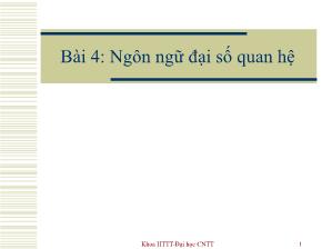 Bài giảng Ngôn ngữ đại số quan hệ