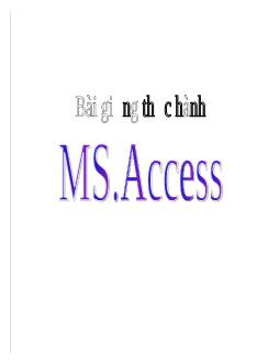 Bài giảng thực hành MS Access